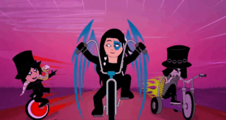Rock For Children lançado clipe animado de Freewheelin' com Alice Cooper, Calico Cooper e Slash